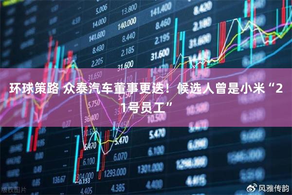环球策路 众泰汽车董事更迭！候选人曾是小米“21号员工”