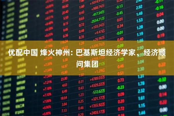 优配中国 烽火神州: 巴基斯坦经济学家、经济顾问集团