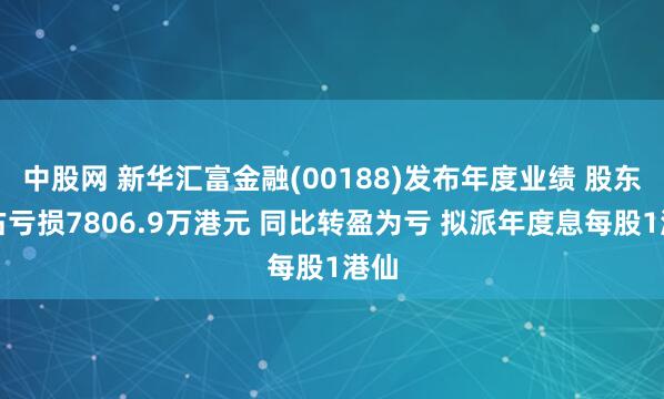 中股网 新华汇富金融(00188)发布年度业绩 股东应占亏损7806.9万港元 同比转盈为亏 拟派年度息每股1港仙