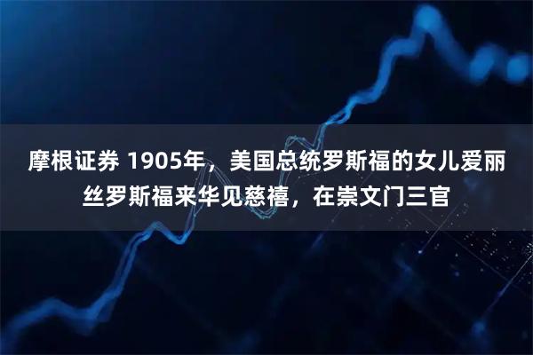 摩根证券 1905年，美国总统罗斯福的女儿爱丽丝罗斯福来华见慈禧，在崇文门三官