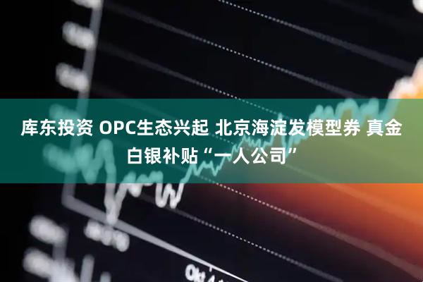 库东投资 OPC生态兴起 北京海淀发模型券 真金白银补贴“一人公司”