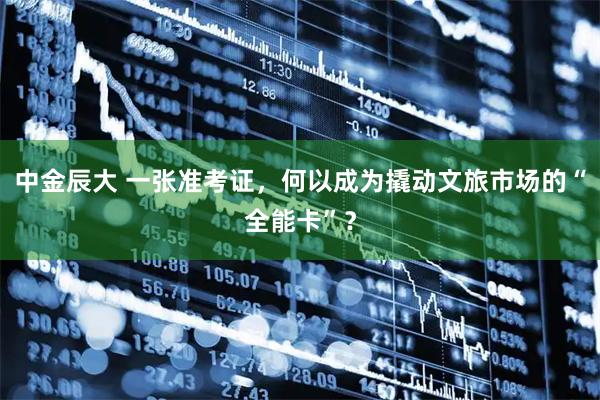 中金辰大 一张准考证，何以成为撬动文旅市场的“全能卡”？
